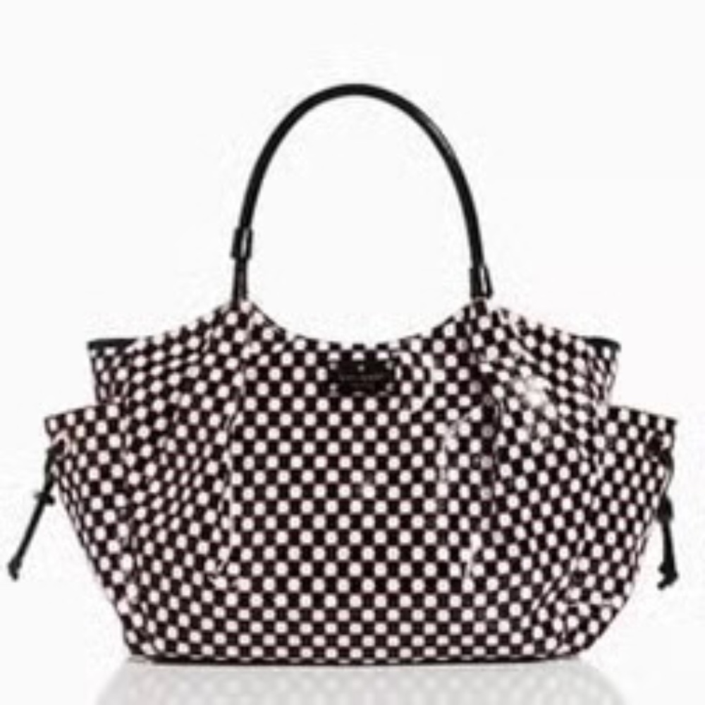 Kate Spade New York "Dundee Drive" Bazooka Pink & Black Stevie Handbag~Vintage